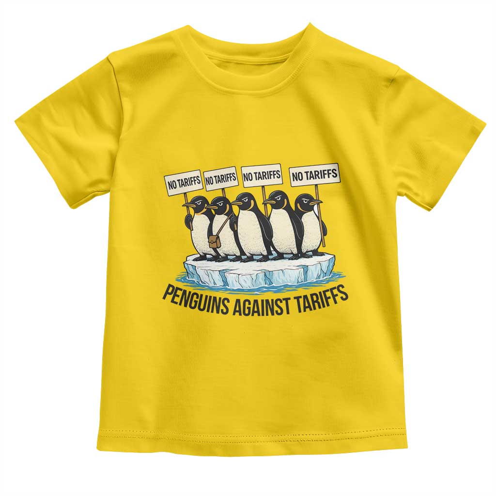 Penguins Against Tariffs Toddler T Shirt Resist Tariffs Subtle FDT Political Resistance