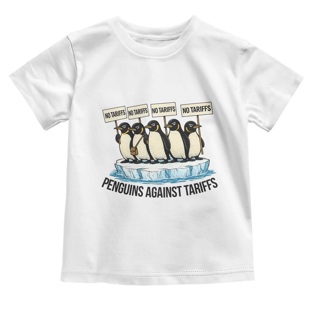 Penguins Against Tariffs Toddler T Shirt Resist Tariffs Subtle FDT Political Resistance