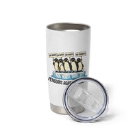 Penguins Against Tariffs Tumbler Cup Resist Tariffs Subtle FDT Political Resistance