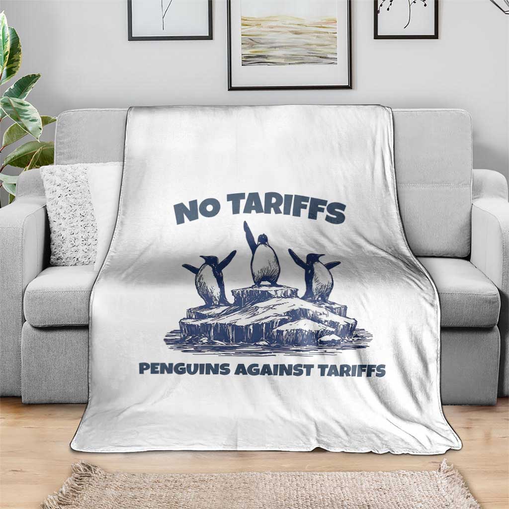 Penguins Against Tariffs Throw Blanket Resist Protest FDT Political