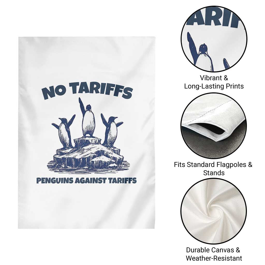 Penguins Against Tariffs Garden Flag Resist Protest FDT Political