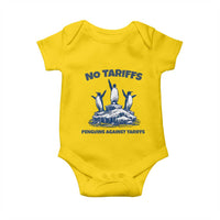 Penguins Against Tariffs Baby Onesie Resist Protest FDT Political
