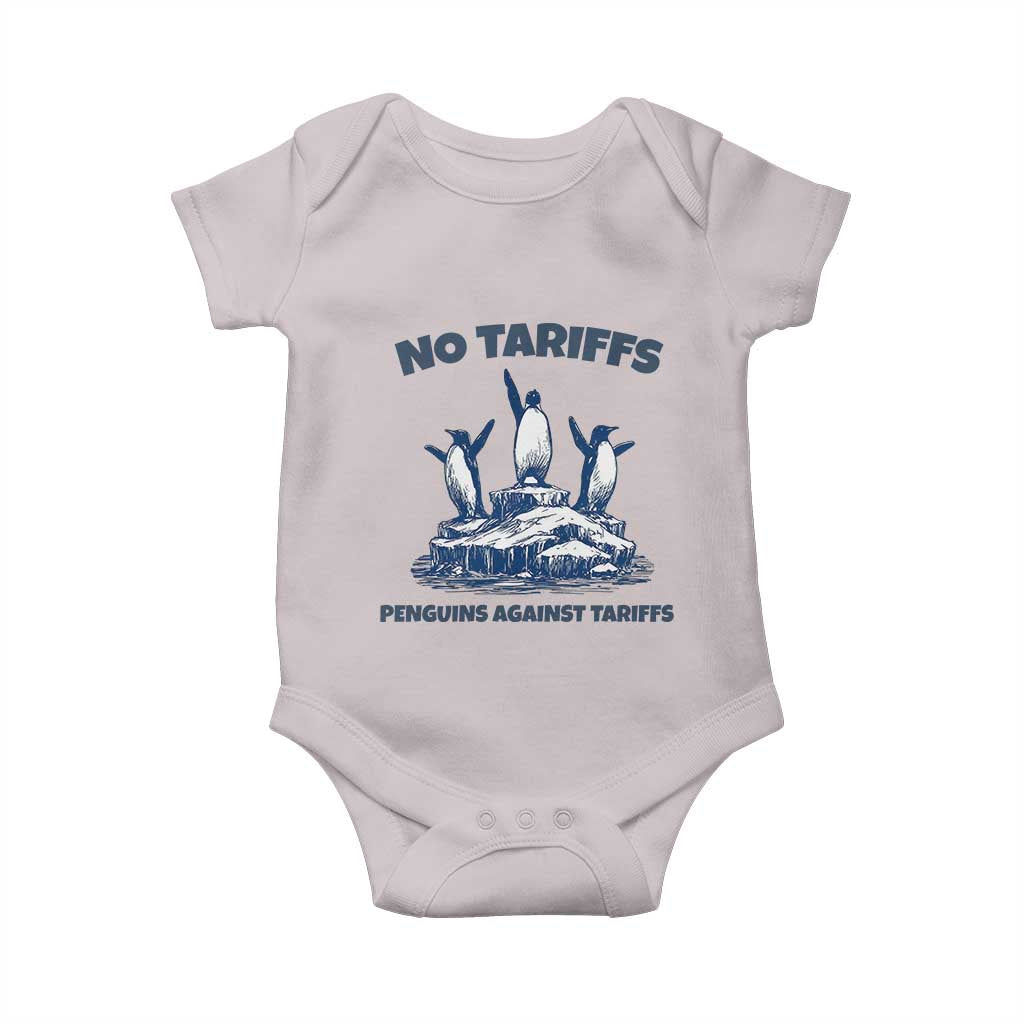 Penguins Against Tariffs Baby Onesie Resist Protest FDT Political