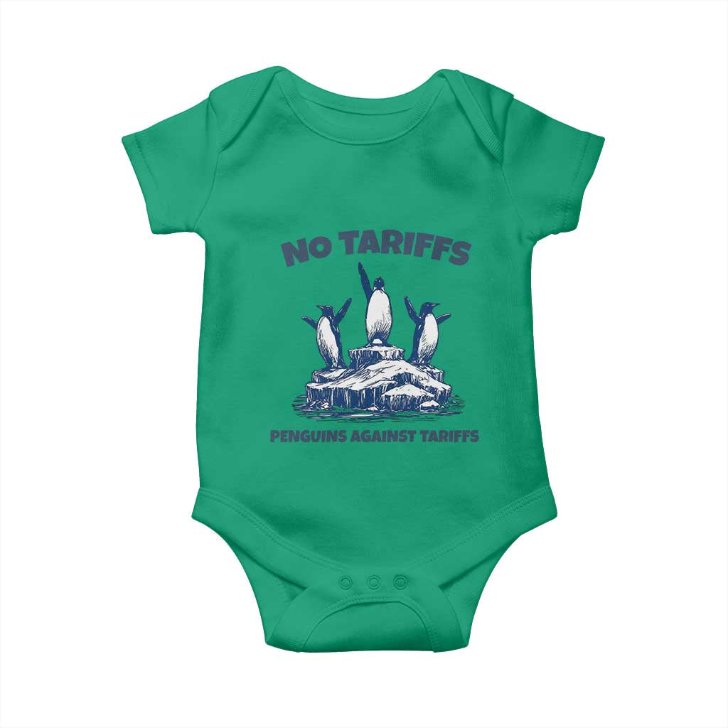 Penguins Against Tariffs Baby Onesie Resist Protest FDT Political