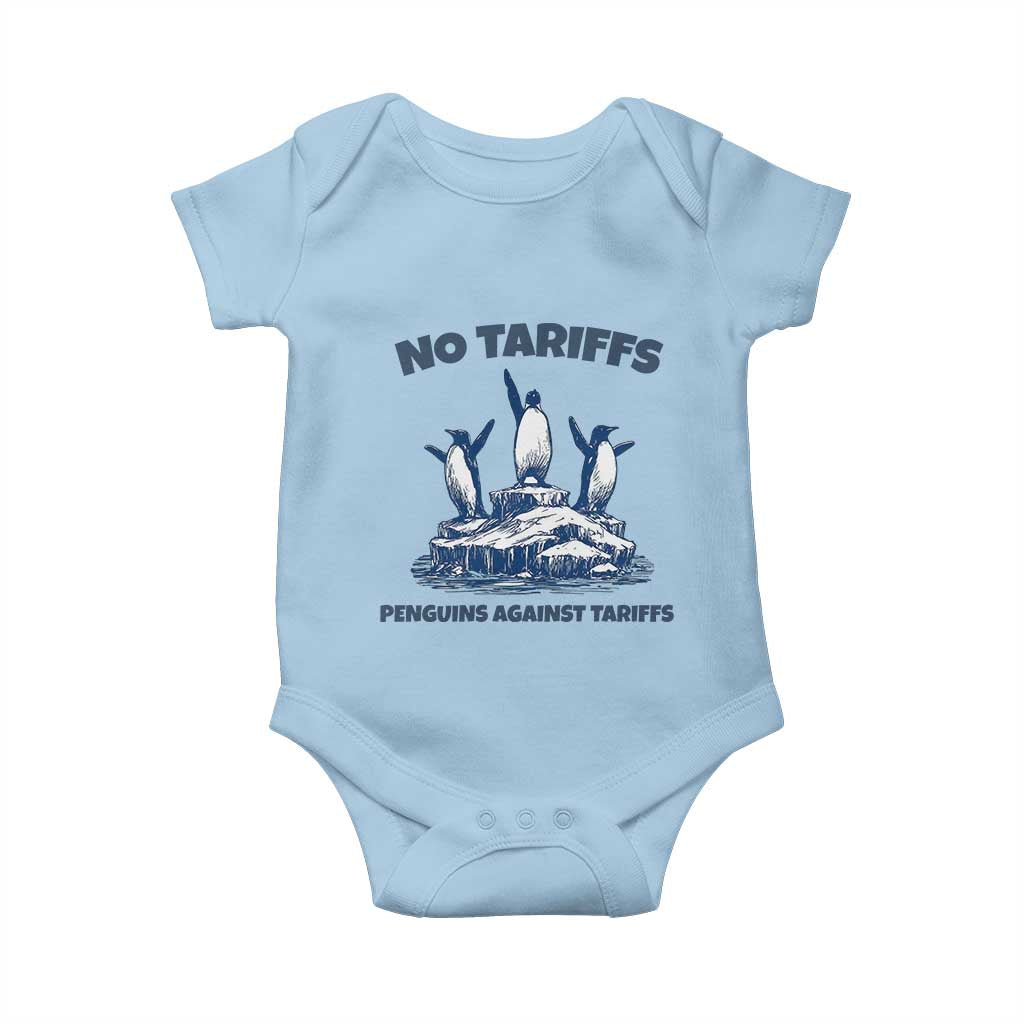 Penguins Against Tariffs Baby Onesie Resist Protest FDT Political