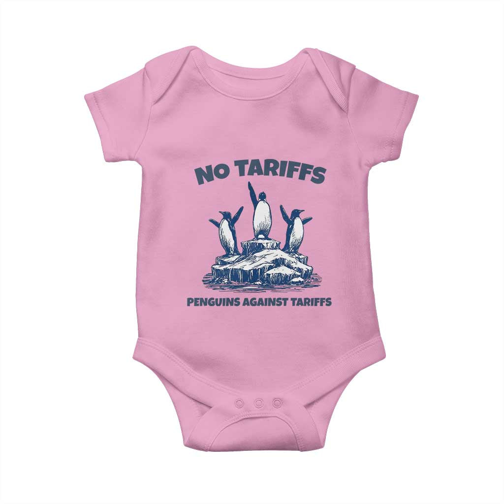 Penguins Against Tariffs Baby Onesie Resist Protest FDT Political