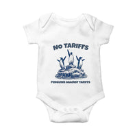 Penguins Against Tariffs Baby Onesie Resist Protest FDT Political