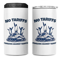 Penguins Against Tariffs 4 in 1 Can Cooler Tumbler Resist Protest FDT Political