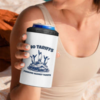 Penguins Against Tariffs 4 in 1 Can Cooler Tumbler Resist Protest FDT Political