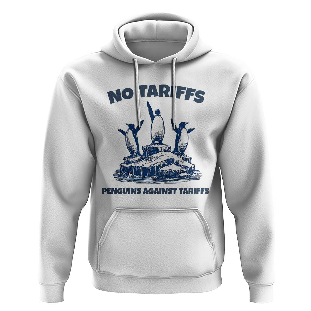 Penguins Against Tariffs Hoodie Resist Protest FDT Political