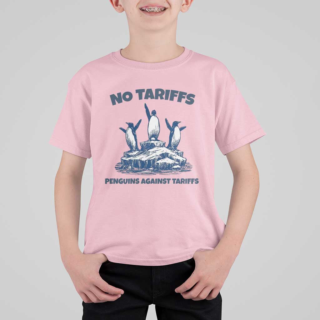 Penguins Against Tariffs T Shirt For Kid Resist Protest FDT Political