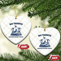 Penguins Against Tariffs Ceramic Ornament Resist Protest FDT Political