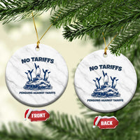 Penguins Against Tariffs Ceramic Ornament Resist Protest FDT Political