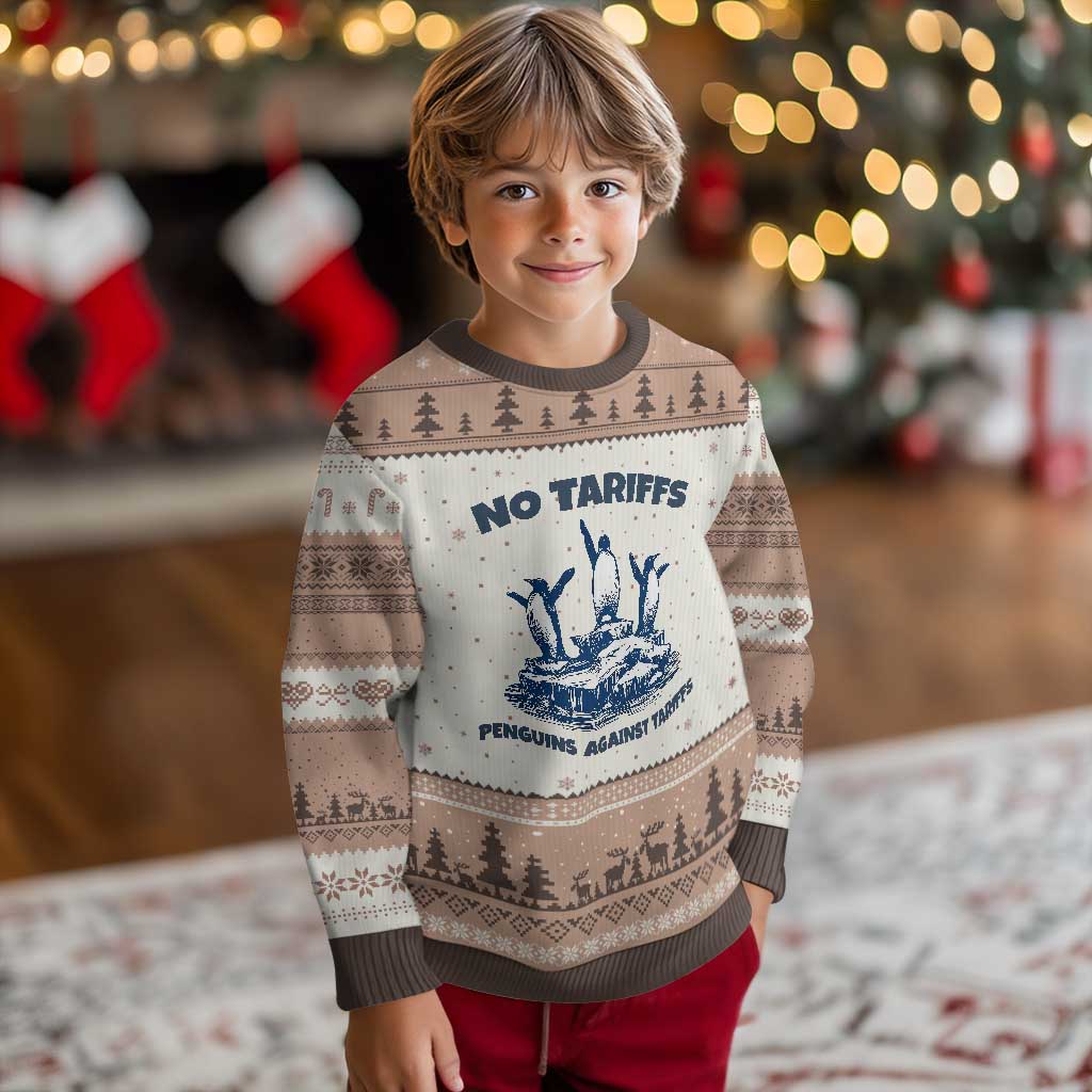 Penguins Against Tariffs Ugly Christmas Sweater Resist Protest FDT Political