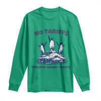 Penguins Against Tariffs Long Sleeve Shirt Resist Protest FDT Political