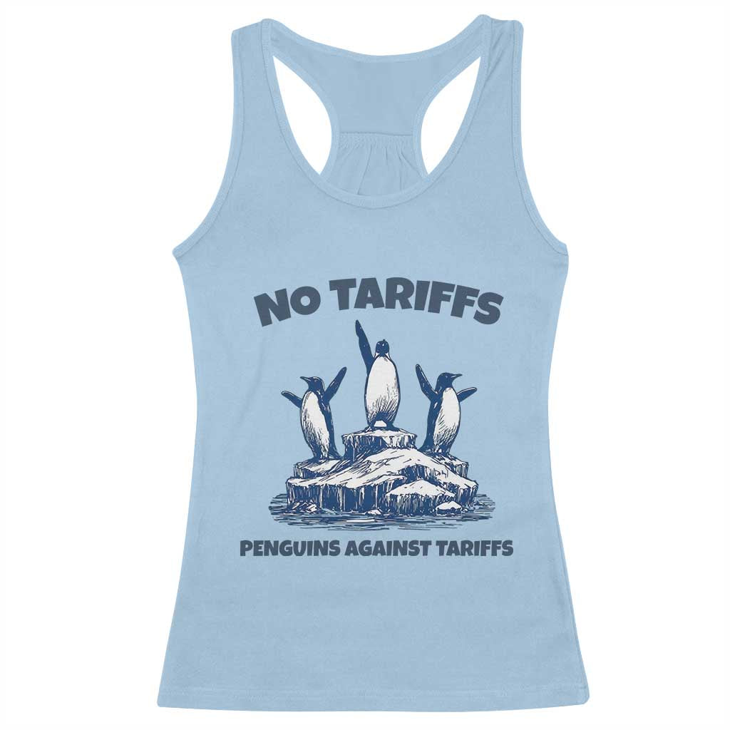 Penguins Against Tariffs Racerback Tank Top Resist Protest FDT Political