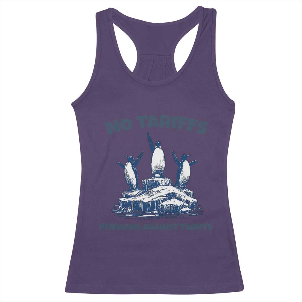 Penguins Against Tariffs Racerback Tank Top Resist Protest FDT Political
