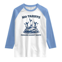 Penguins Against Tariffs Raglan Shirt Resist Protest FDT Political