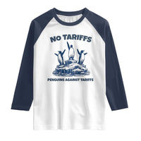 Penguins Against Tariffs Raglan Shirt Resist Protest FDT Political