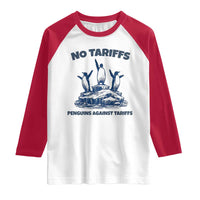 Penguins Against Tariffs Raglan Shirt Resist Protest FDT Political
