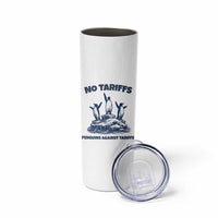 Penguins Against Tariffs Skinny Tumbler Resist Protest FDT Political