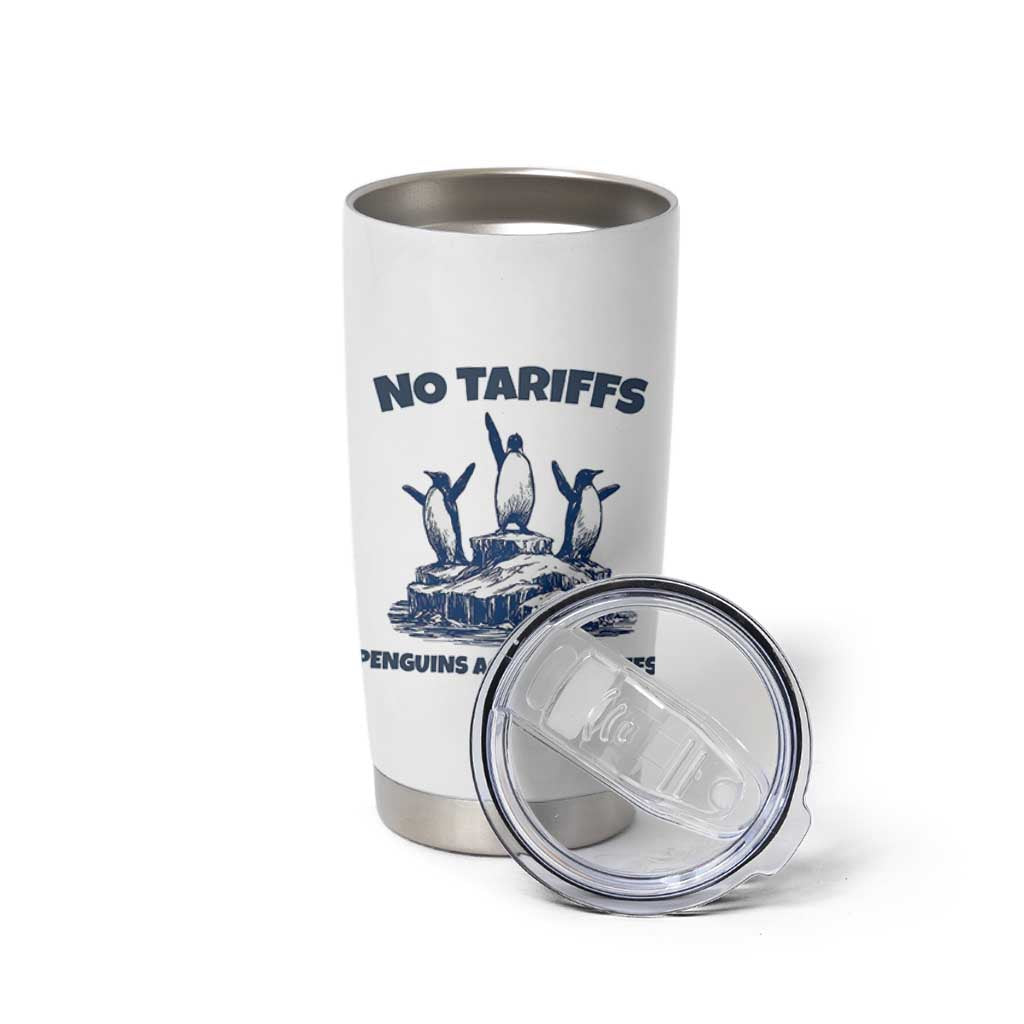 Penguins Against Tariffs Tumbler Cup Resist Protest FDT Political