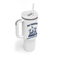 Penguins Against Tariffs Tumbler With Handle Resist Protest FDT Political