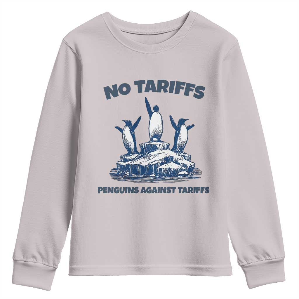 Penguins Against Tariffs Youth Sweatshirt Resist Protest FDT Political