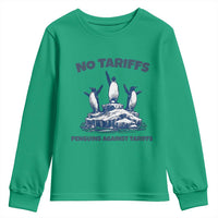 Penguins Against Tariffs Youth Sweatshirt Resist Protest FDT Political