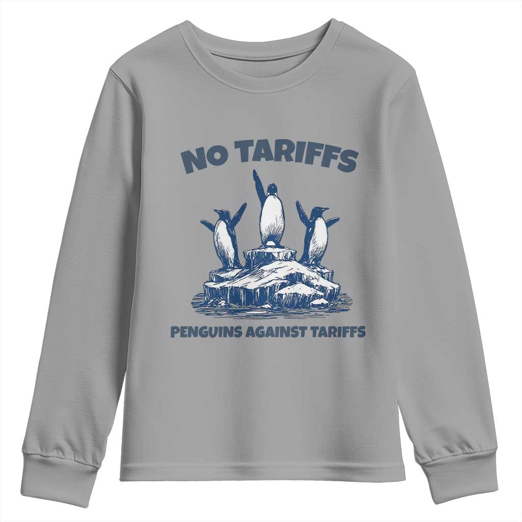 Penguins Against Tariffs Youth Sweatshirt Resist Protest FDT Political