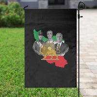 Pahlavi Dynasty Garden Flag Three Generations Iran Lion and Sun Portrait