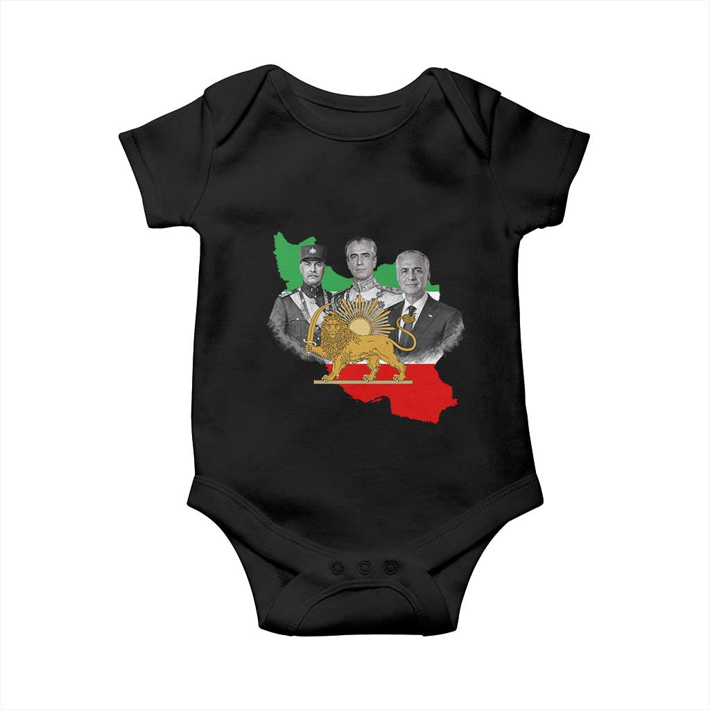 Pahlavi Dynasty Baby Onesie Three Generations Iran Lion and Sun Portrait