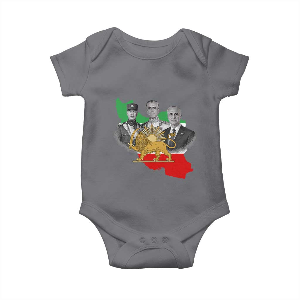 Pahlavi Dynasty Baby Onesie Three Generations Iran Lion and Sun Portrait
