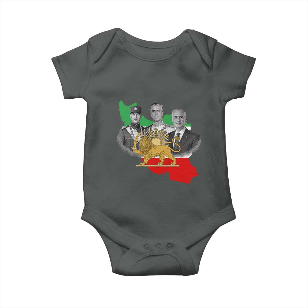 Pahlavi Dynasty Baby Onesie Three Generations Iran Lion and Sun Portrait