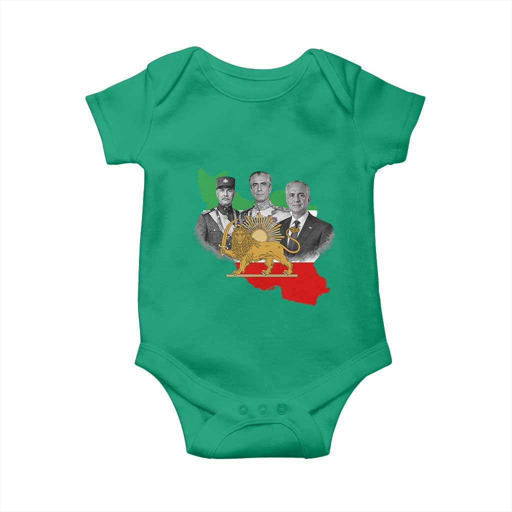Pahlavi Dynasty Baby Onesie Three Generations Iran Lion and Sun Portrait