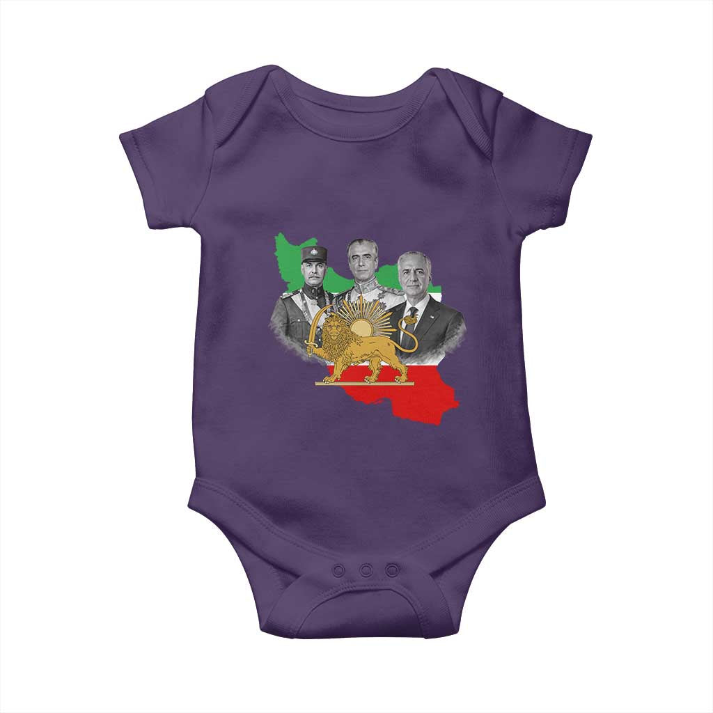 Pahlavi Dynasty Baby Onesie Three Generations Iran Lion and Sun Portrait