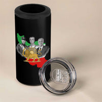 Pahlavi Dynasty 4 in 1 Can Cooler Tumbler Three Generations Iran Lion and Sun Portrait