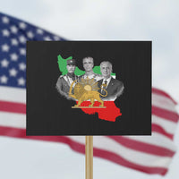 Pahlavi Dynasty Protest Sign Three Generations Iran Lion and Sun Portrait