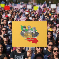Pahlavi Dynasty Protest Sign Three Generations Iran Lion and Sun Portrait