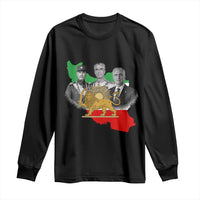 Pahlavi Dynasty Long Sleeve Shirt Three Generations Iran Lion and Sun Portrait