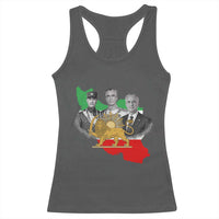 Pahlavi Dynasty Racerback Tank Top Three Generations Iran Lion and Sun Portrait