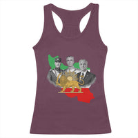 Pahlavi Dynasty Racerback Tank Top Three Generations Iran Lion and Sun Portrait