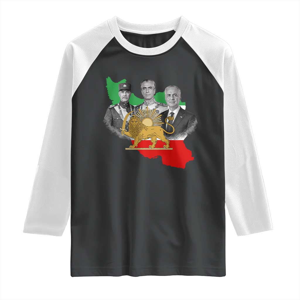 Pahlavi Dynasty Raglan Shirt Three Generations Iran Lion and Sun Portrait