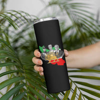 Pahlavi Dynasty Skinny Tumbler Three Generations Iran Lion and Sun Portrait