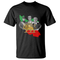 Pahlavi Dynasty T Shirt Three Generations Iran Lion and Sun Portrait