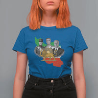 Pahlavi Dynasty T Shirt For Women Three Generations Iran Lion and Sun Portrait