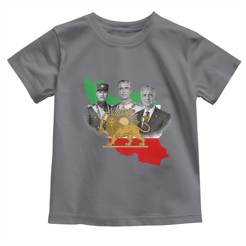 Pahlavi Dynasty Toddler T Shirt Three Generations Iran Lion and Sun Portrait