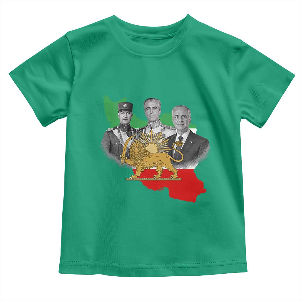 Pahlavi Dynasty Toddler T Shirt Three Generations Iran Lion and Sun Portrait