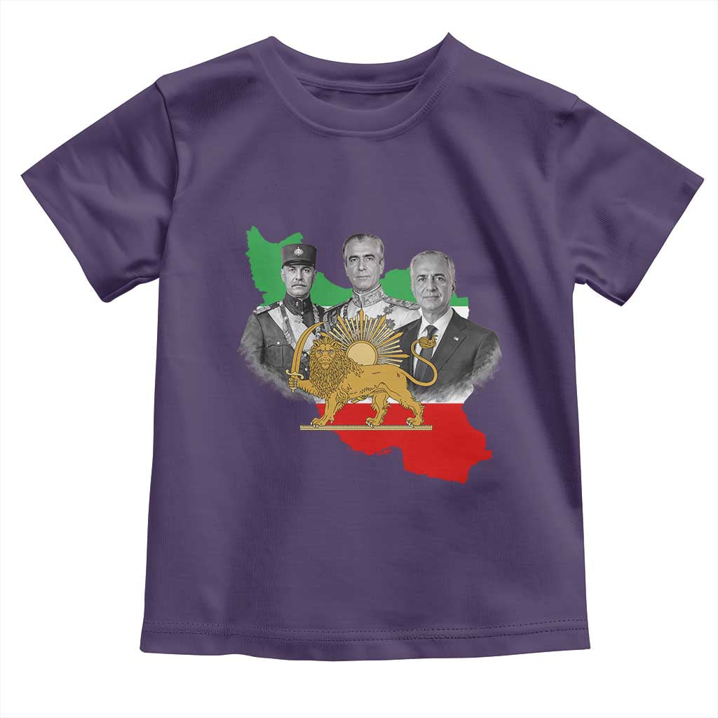 Pahlavi Dynasty Toddler T Shirt Three Generations Iran Lion and Sun Portrait