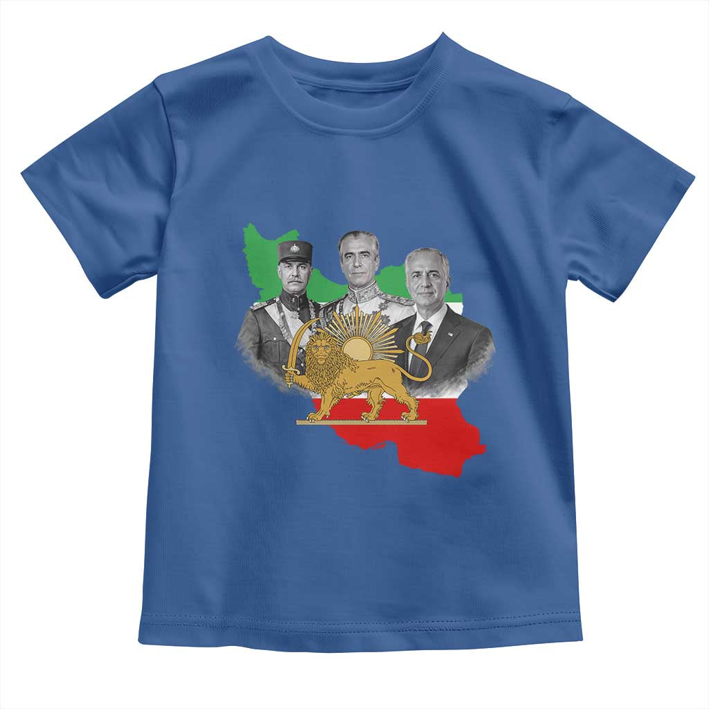 Pahlavi Dynasty Toddler T Shirt Three Generations Iran Lion and Sun Portrait